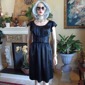 Moschino Cheap&chic Black 100% Silk Charmeuse Sheath Dress Size USA 8